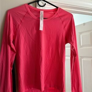 Women's Pink Long Sleeve Top